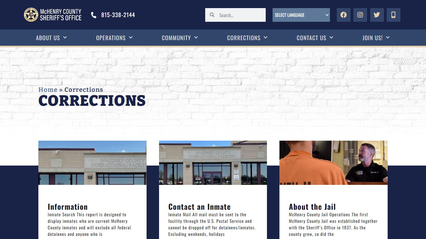 Corrections Information - McHenry County Sheriff's Office